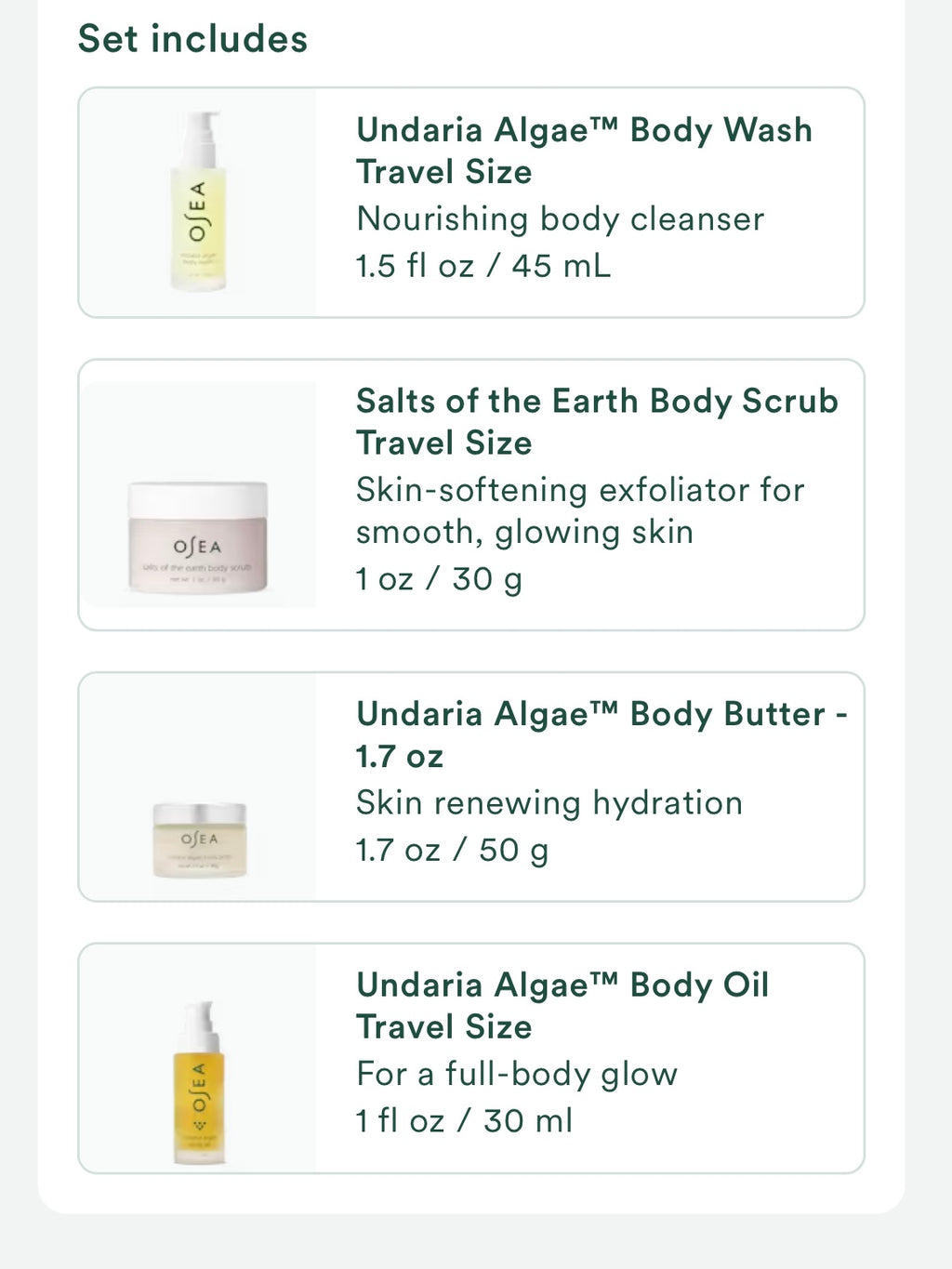 OSEA® Malibu Bodycare Bestsellers Set ($70 Value)